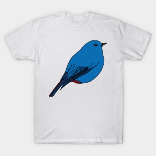 Blue Bird Illustration T-Shirt